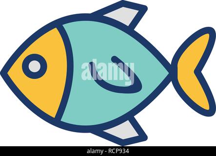 Vector Fish Icon Stock Vector