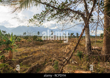 The impact of the damage caused by the earthquake and liquefaction natural disaster on Sept 28, 2018 in Petobo Village, Palu city, indonesia Stock Photo