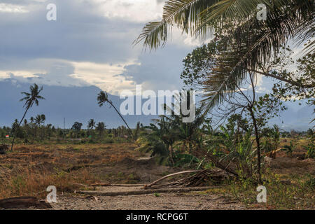 The impact of the damage caused by the earthquake and liquefaction natural disaster on Sept 28, 2018 in Petobo Village, Palu city, indonesia Stock Photo