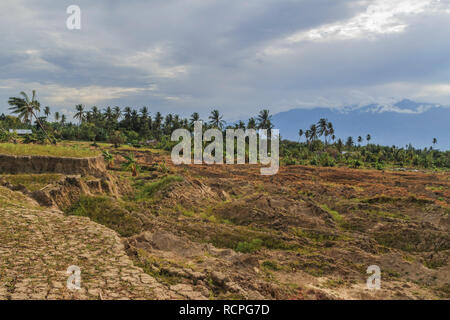 The impact of the damage caused by the earthquake and liquefaction natural disaster on Sept 28, 2018 in Petobo Village, Palu city, indonesia Stock Photo