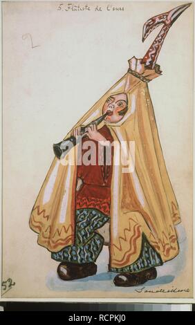 Costume design for the ballet Petrushka by I. Stravinsky. Museum: Museum of Private Collections in A. Pushkin Museum of Fine Arts, Moscow. Author: Sudeykin, Sergei Yurievich. Stock Photo