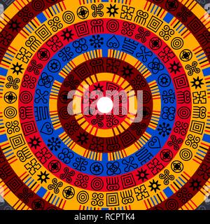 African Adinkra background. Stock Vector