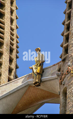 La Sagrada Familia in Barcelona, Spain. The Risen Christ. Stock Photo