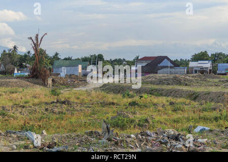 The impact of the damage caused by the earthquake and liquefaction natural disaster on Sept 28, 2018 in Petobo Village, Palu city, indonesia Stock Photo