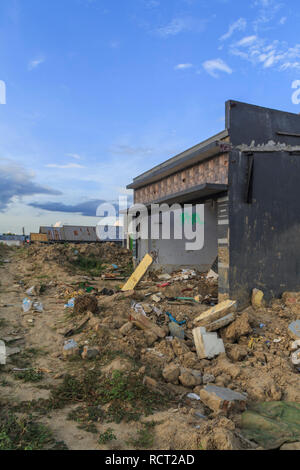 The impact of the damage caused by the earthquake and liquefaction natural disaster on Sept 28, 2018 in Petobo Village, Palu city, indonesia Stock Photo