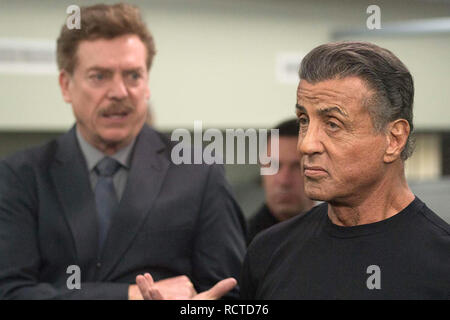 BACKTRACE, (from left): Christopher McDonald, Sylvester Stallone, 2018. © Lionsgate / courtesy Everett Collection