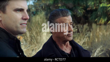 BACKTRACE, (from left): Colin Egglesfield, Sylvester Stallone, 2018. © Lionsgate / courtesy Everett Collection