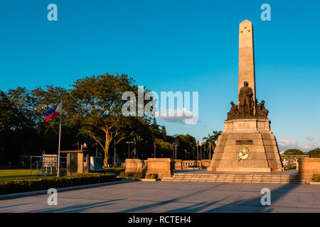 Monument in memory of Jose Rizal (National hero) at Rizal park in Manila, Philippines Stock Photo