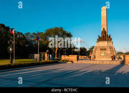 Monument in memory of Jose Rizal (National hero) at Rizal park in Manila, Philippines Stock Photo