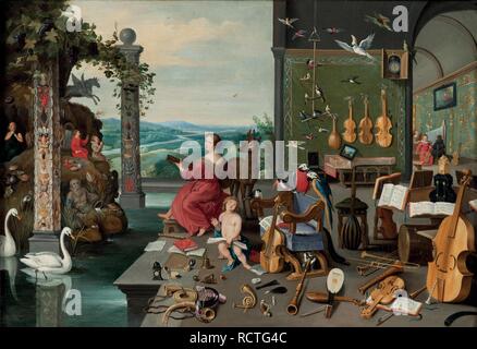 The Allegory of Hearing. Museum: PRIVATE COLLECTION. Author: Brueghel the Younger, JAN. Stock Photo