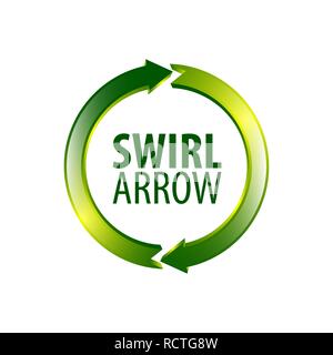 Circle swirl arrow logo concept design. Symbol graphic template element vector Stock Vector