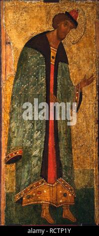 Saint Prince Boris. Museum: State Tretyakov Gallery, Moscow. Author: Russian icon. Stock Photo