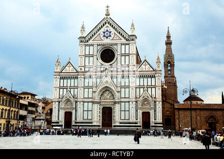 Basilica di Santa Croce in Florence. Stock Photo