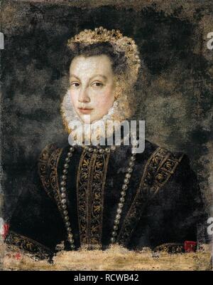 Elisabeth of Valois (1545-1568), Queen of Spain. Museum: Art History Museum, Vienne. Author: Anguissola, Sofonisba. Stock Photo