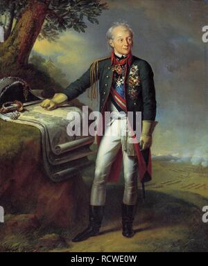 Portrait of Field Marshal Generalissimo Prince Alexander Suvorov (1729–1800). Museum: A. Suvorov State Memorial Museum, St. Petersburg. Author: Steuben, Charles de. Stock Photo