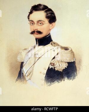 Portrait of Adolphe I, Duke of Nassau, Grand Duke of Luxembourg (1817-1905). Museum: State Russian Museum, St. Petersburg. Author: DAFFINGER, MORITZ MICHAEL. Stock Photo