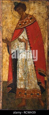 Saint Prince Gleb. Museum: State Tretyakov Gallery, Moscow. Author: Russian icon. Stock Photo