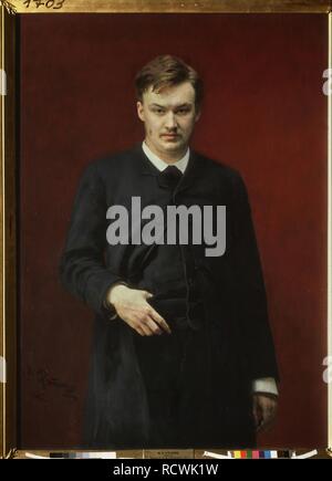 Portrait of the composer Alexander Glazunov (1865-1936). Museum: State Russian Museum, St. Petersburg. Author: REPIN, ILYA YEFIMOVICH. Stock Photo