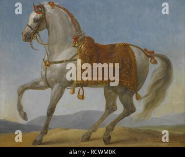 Marengo, the horse of Napoleon I of France. Museum: PRIVATE COLLECTION. Author: Gros, Antoine Jean, Baron. Stock Photo