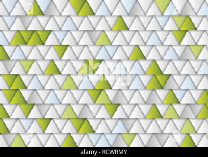 Green and grey concept tech triangles background. Vector tech illustration for brochure templates, business cards and web design