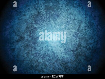 Grunge blue abstract wall texture design. Vector background Stock Vector