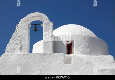 Church of Panagia Paraportiani in the old town of Mykonos, Greece, Europe Stock Photo