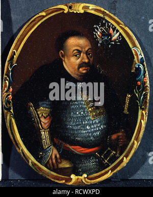 Portrait of Hetman Bohdan Khmelnytsky (1595-1657). Museum: Museum of Private Collections in A. Pushkin Museum of Fine Arts, Moscow. Author: ANONYMOUS. Stock Photo