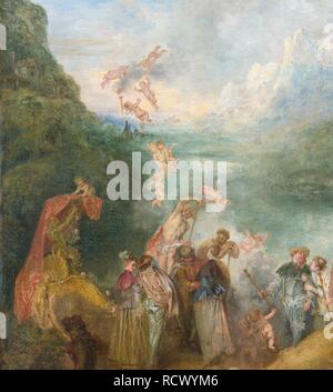 Jean-Antoine Watteau, Pilgrimage to Cythera, (The Embarkation for ...