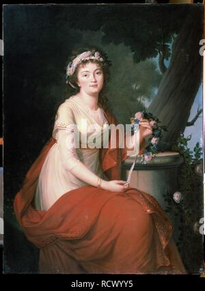 Portrait of Countess Tatyana Vasilyevna Yusupova, née von Engelhardt (1769-1841). Museum: State Museum Arkhangelskoye Estate, Moscow. Author: COURTEILLE, NICOLAS DE. Stock Photo