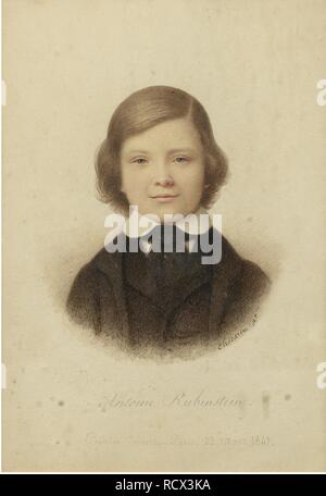 Anton Rubinstein (1829-1894), at the age of 12 years. Museum: PRIVATE COLLECTION. Author: Chocarne, Geoffroy-Alphonse. Stock Photo