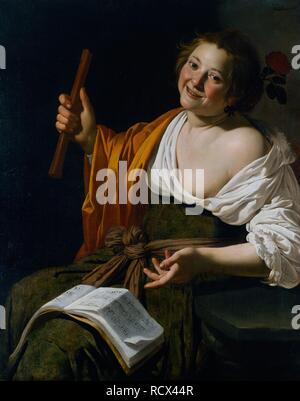 Girl with a flute. Museum: Art Gallery of New South Wales. Author: Bijlert (Bylert), Jan, van. Stock Photo