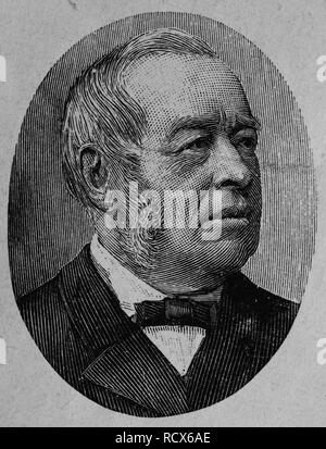 Wilhelm Schrader, 1817-1907, a German politician, wood engraving, about 1880 Stock Photo