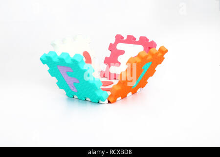 Picture of alphabets blocks. Isolated on the white background. Stock Photo
