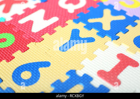 Photo of colored alphabets blocks. Stock Photo