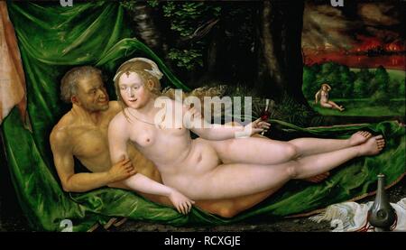 Lot and his Daughters. Museum: Art History Museum, Vienne. Author: ALTDORFER, ALBRECHT. Stock Photo