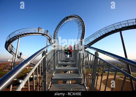 Tiger & Turtle – Magic Mountain, a walkable landmark sculpture in the shape of a roller coaster Stock Photo