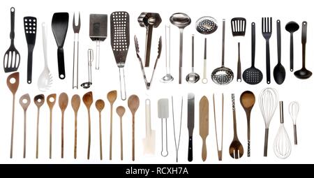 Various kitchen appliances, cooking tools and utensils Stock Photo
