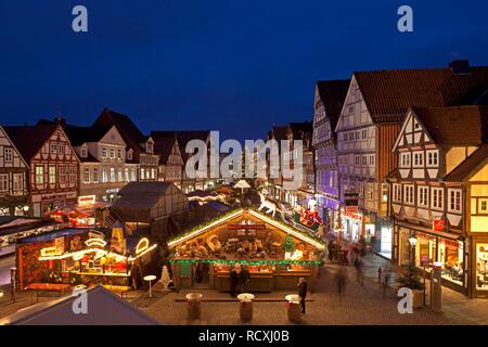 Christmas market, Celle, Lower Saxony Stock Photo