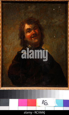 Rembrandt Laughing. Museum: PRIVATE COLLECTION. Author: Schalcken, Godfried Cornelisz. Stock Photo