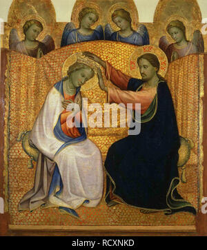 The Coronation of the Virgin. Museum: Galleria Nazionale, Parma. Author: STARNINA, GHERARDO. Stock Photo