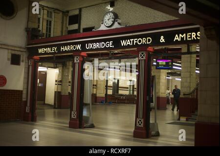 Baker Street in London UK, London Underground is one of the oldest stations  on the London Underground Stock Photo - Alamy