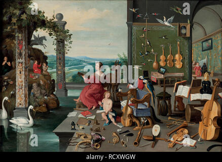 The Allegory of Hearing. Museum: PRIVATE COLLECTION. Author: Brueghel the Younger, JAN. Stock Photo