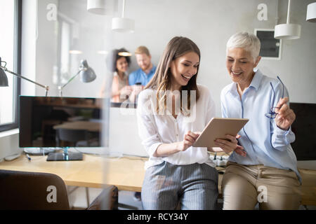 Programmer working in a software developing company office Stock Photo