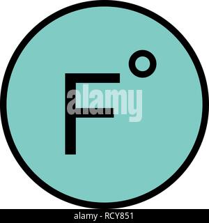 Fahrenheit Vector Icon For Personal And Commercial Use............. Stock Vector