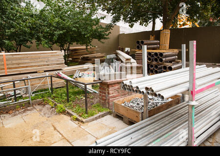 Construction materials at the building. Stock Photo