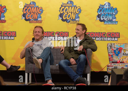 FRANKFURT, GERMANY - MAY 6th 2018: Jerome Flynn and Vladimir Furdik at German Comic Con Frankfurt, a two day fan convention Stock Photo