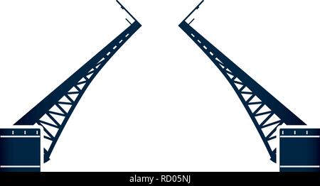 Vector swing bridge Stock Vector
