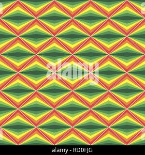 Simple horizontal art background with bright rainbow rombs Stock Vector
