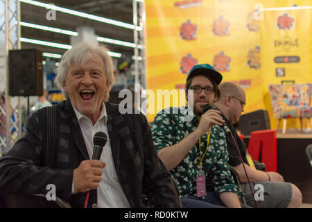 FRANKFURT, GERMANY - MAY 6th 2018: Rutger Hauer (*1944, actor, Blade Runner, The Hitcher, Nighthawks) at German Comic Con Frankfurt, a two day fan convention Stock Photo