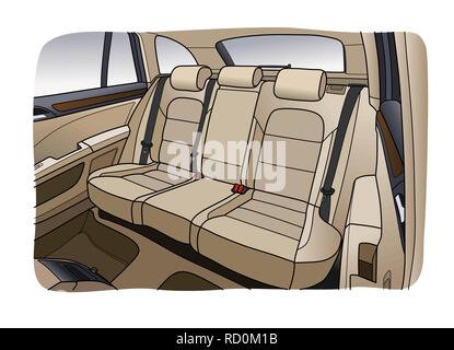 Machine inside. Interior of the vehicle. Vector Stock Vector Image ...